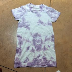 Lululemon Tie-Dye purple and white shirt